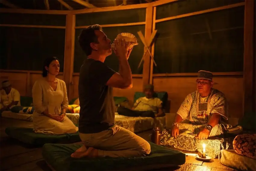 Drinking from ceremonial cup